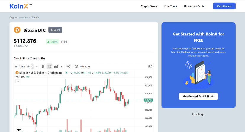 KoinX - Crypto Dashboard