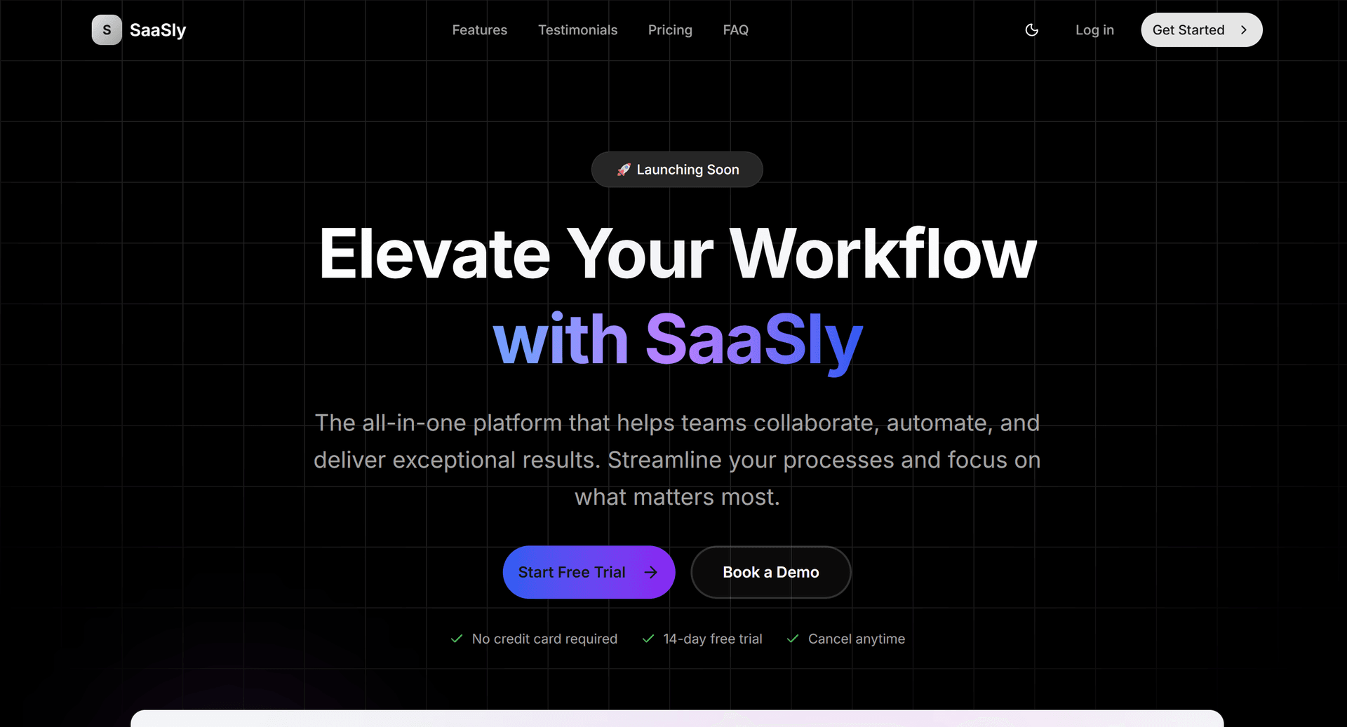 Saasly - Modern SaaS Landing Page