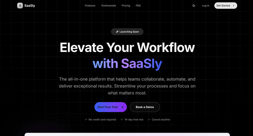 Saasly - Modern SaaS Landing Page
